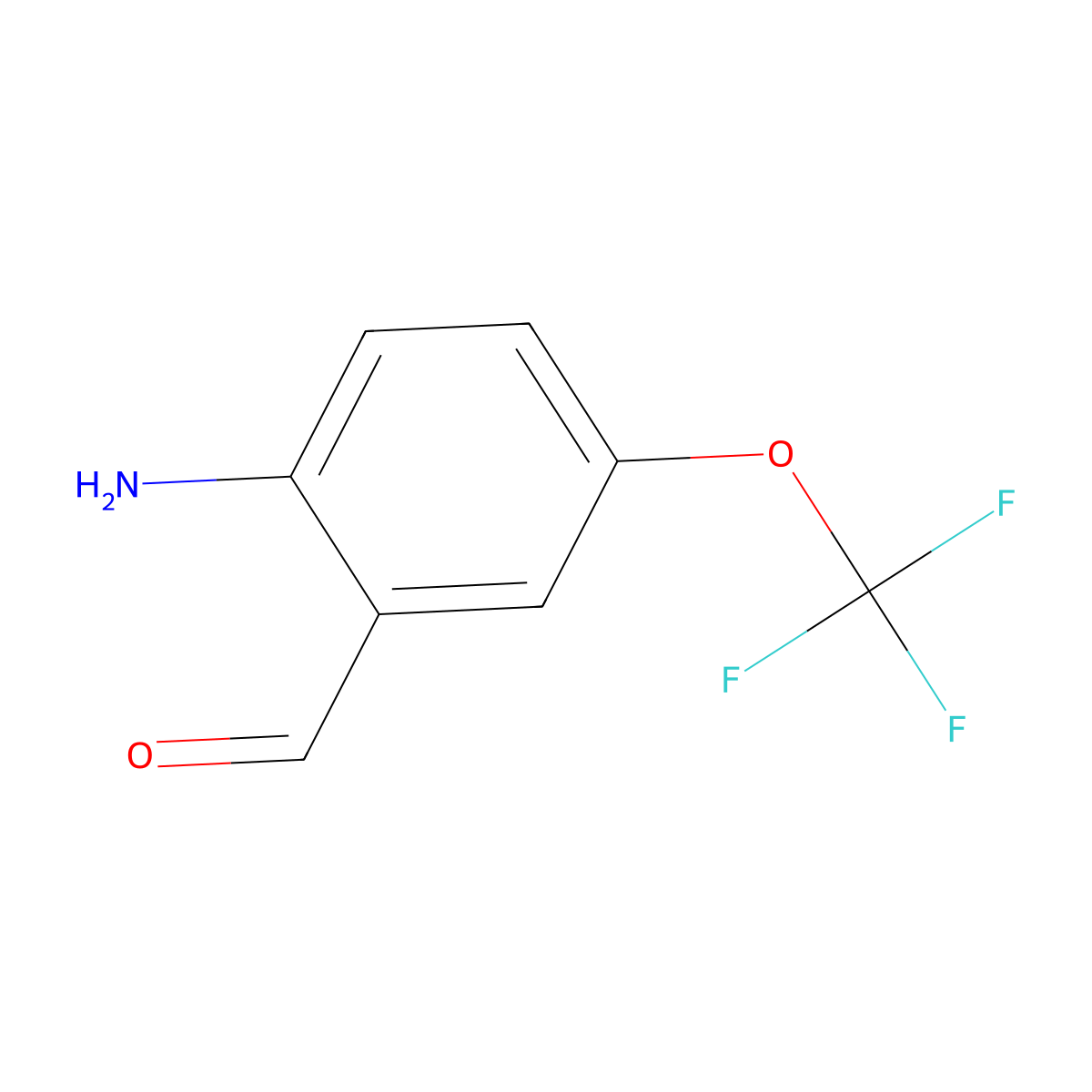 2-Amino-5-(trifluoromethoxy)benzaldehyde molecular structure, CAS 215124-43-9
