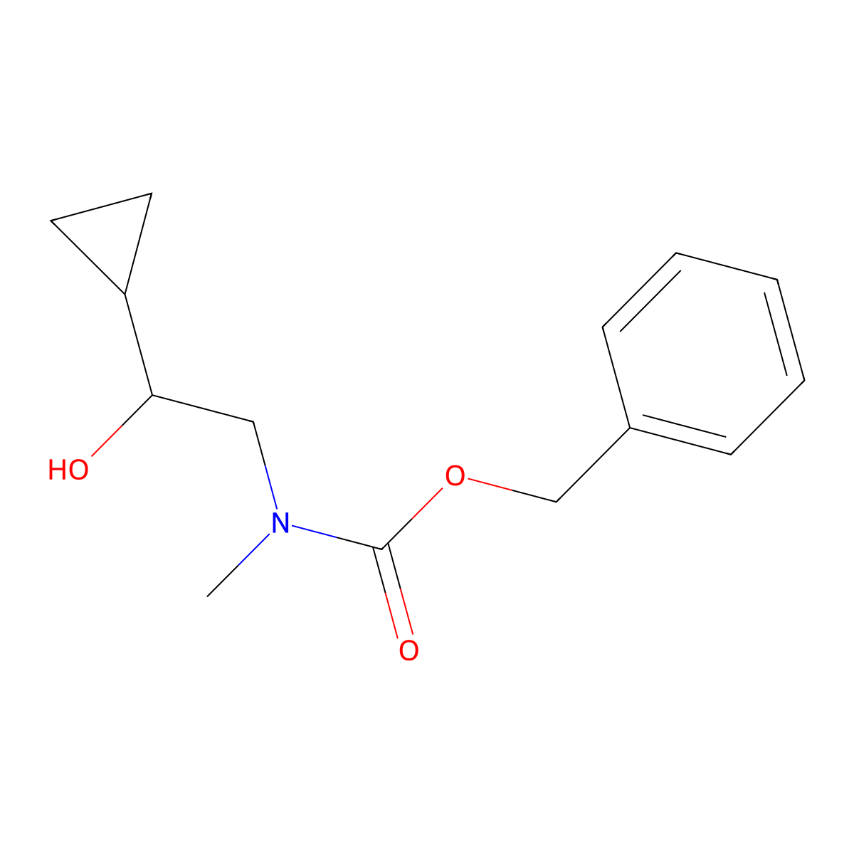 benzyl N-(2-cyclopropyl-2-hydroxyethyl)-N-methylcarbamate molecular structure, CAS 2151382-56-6