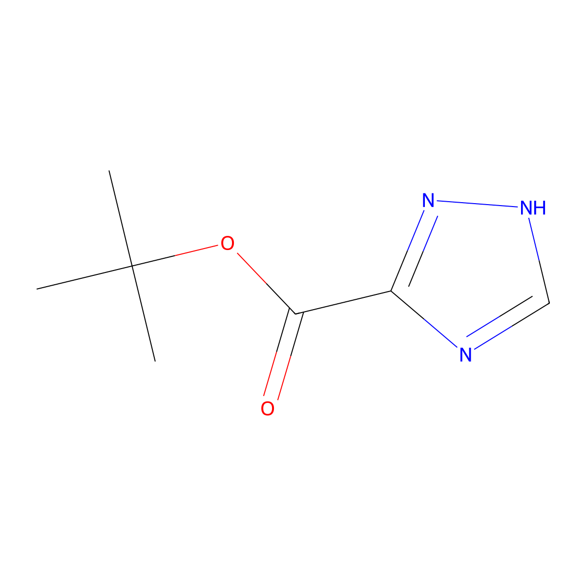 tert-butyl 4H-1,2,4-triazole-3-carboxylate molecular structure, CAS 2151429-71-7