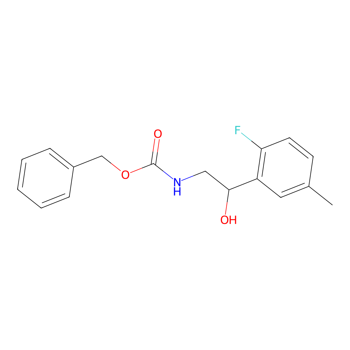 benzyl N-[2-(2-fluoro-5-methylphenyl)-2-hydroxyethyl]carbamate molecular structure, CAS 2151432-51-6
