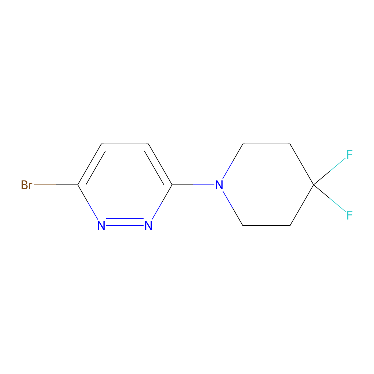 3-Bromo-6-(4,4-difluoropiperidin-1-YL)pyridazine molecular structure, CAS 2151487-55-5