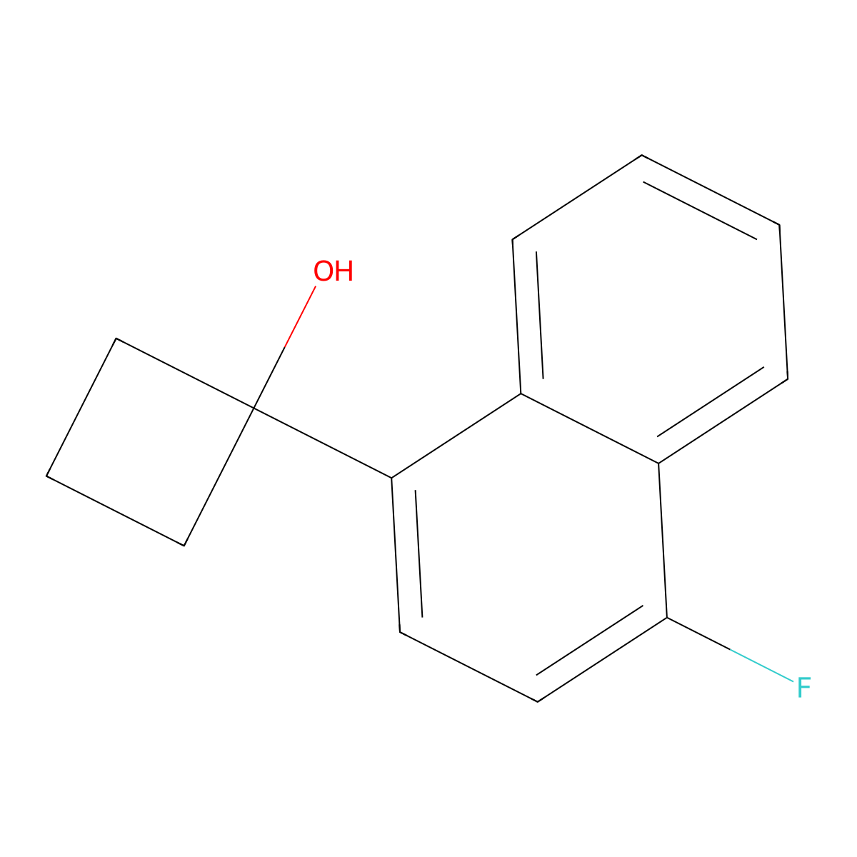 1-(4-Fluoronaphthalen-1-yl)cyclobutanol molecular structure, CAS 2151597-77-0
