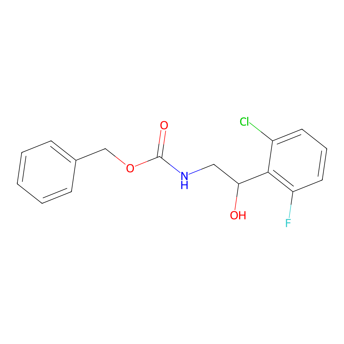 benzyl N-[2-(2-chloro-6-fluorophenyl)-2-hydroxyethyl]carbamate molecular structure, CAS 2151599-41-4