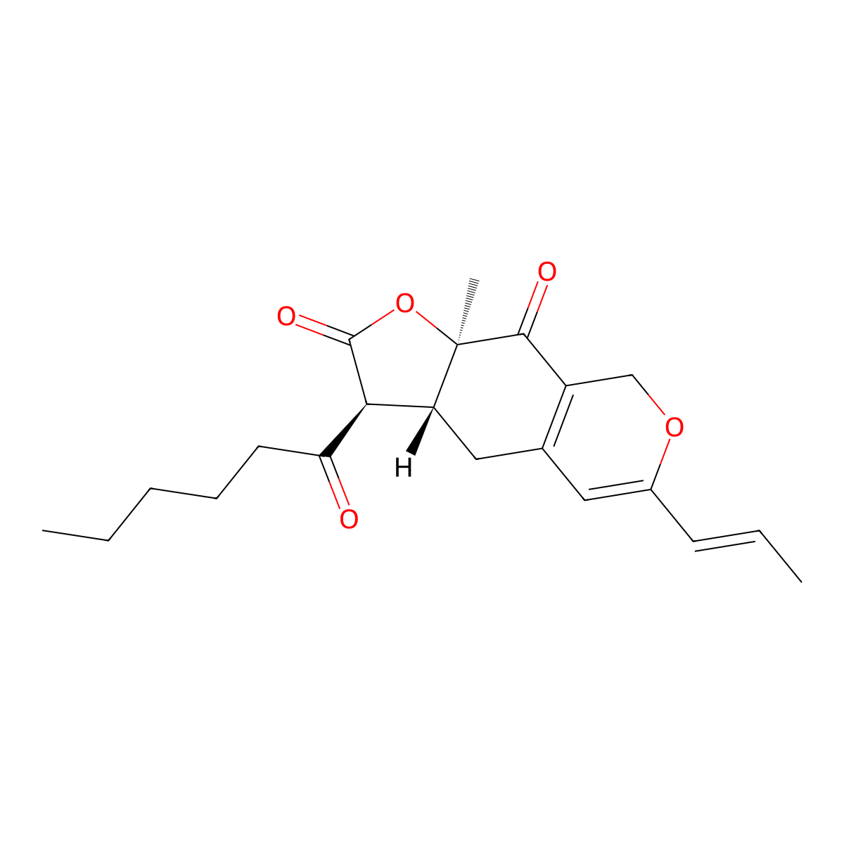 Monascin molecular structure, CAS 21516-68-7