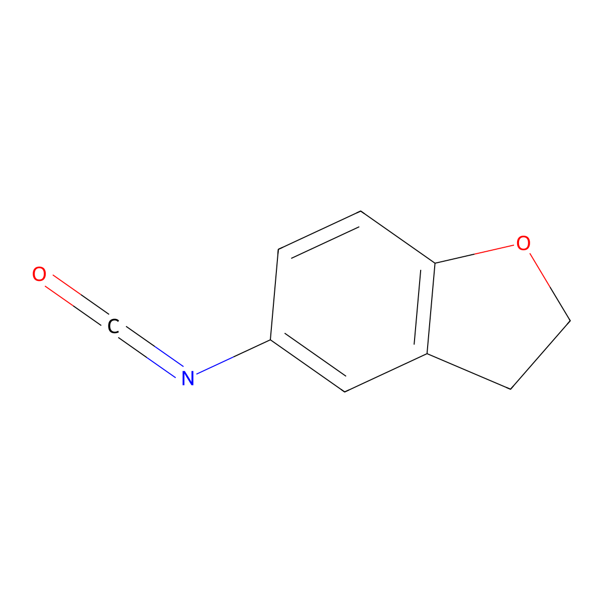 5-Isocyanato-2,3-dihydro-1-benzofuran molecular structure, CAS 215162-92-8