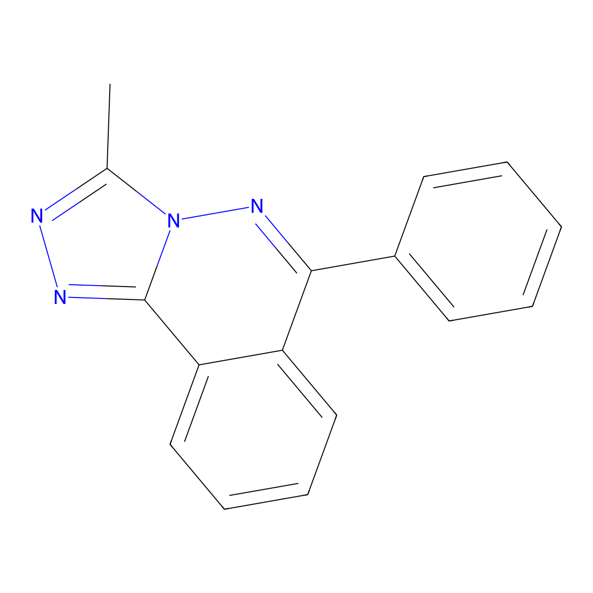 3-Methyl-6-phenyl[1,2,4]triazolo[3,4-a]phthalazine molecular structure, CAS 21517-02-2