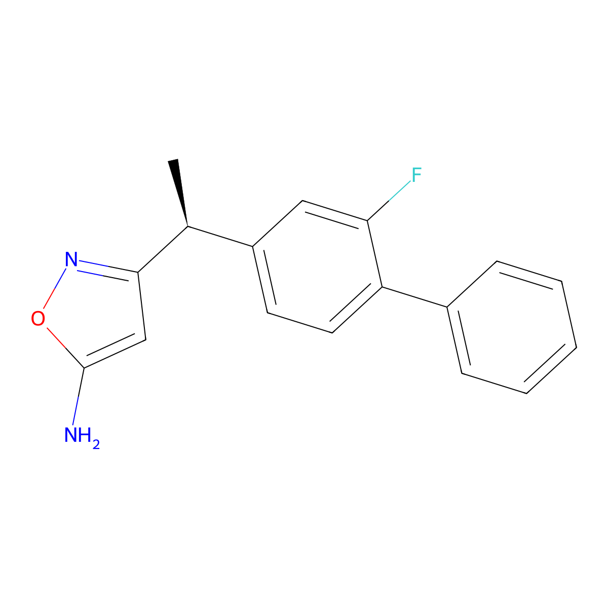 3-[(1S)-1-(2-Fluoro[1,1'-biphenyl]-4-yl)ethyl]-5-isoxazolamine molecular structure, CAS 215175-74-9