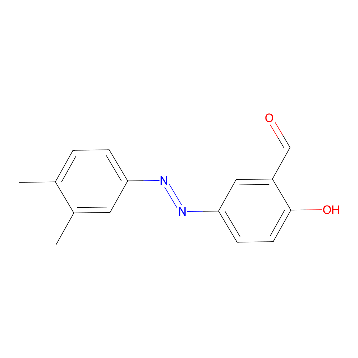 5-[(E)-(3,4-dimethylphenyl)diazenyl]-2-hydroxybenzaldehyde molecular structure, CAS 215177-57-4
