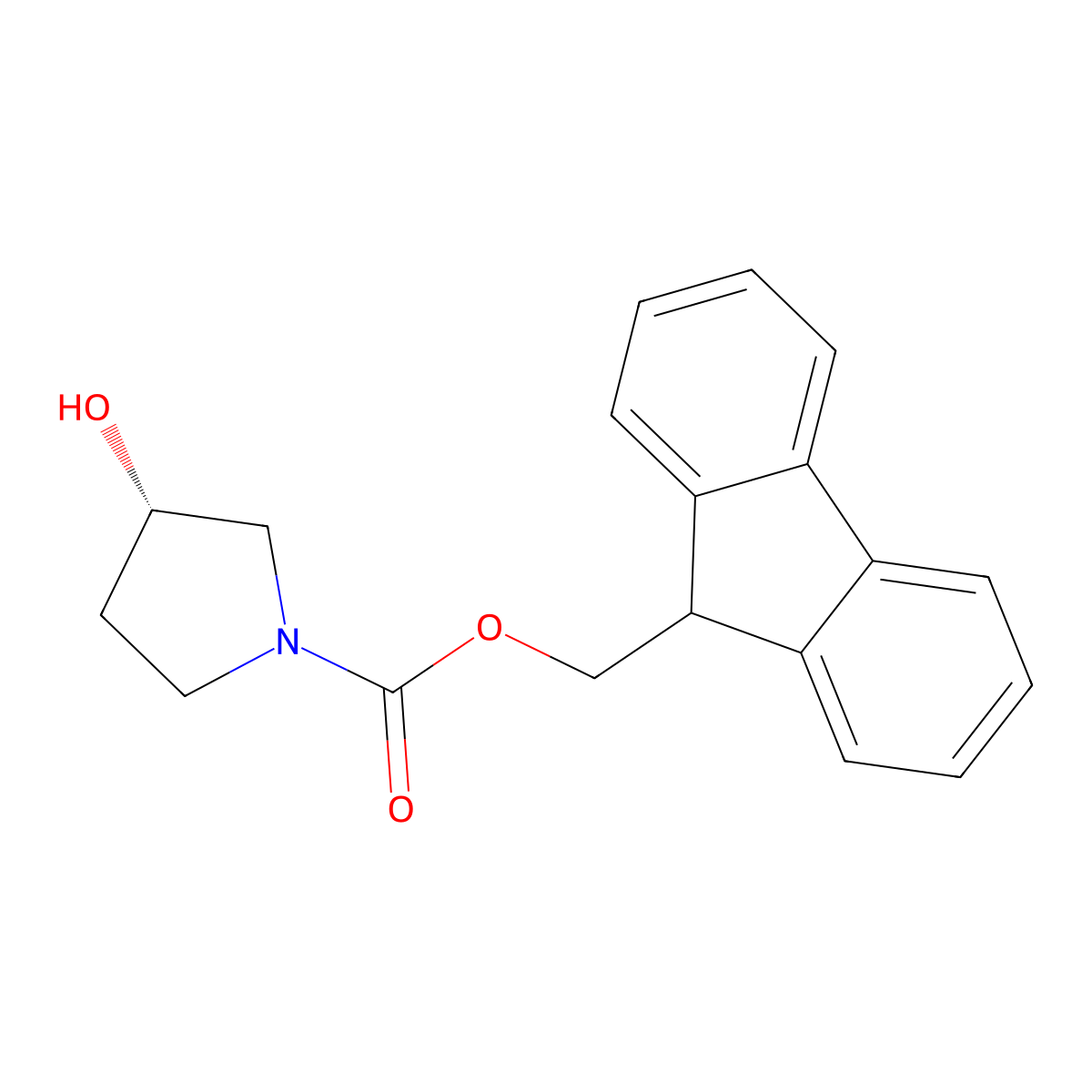 (S)-(+)-1-Fmoc-3-pyrrolidinol molecular structure, CAS 215178-38-4