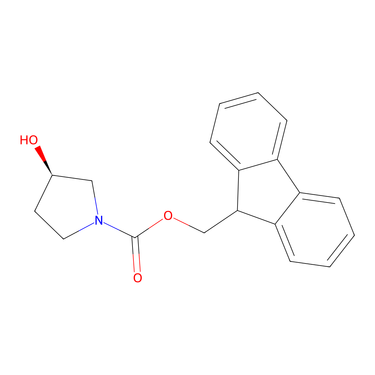 (R)-(-)-1-Fmoc-3-pyrrolidinol molecular structure, CAS 215178-39-5
