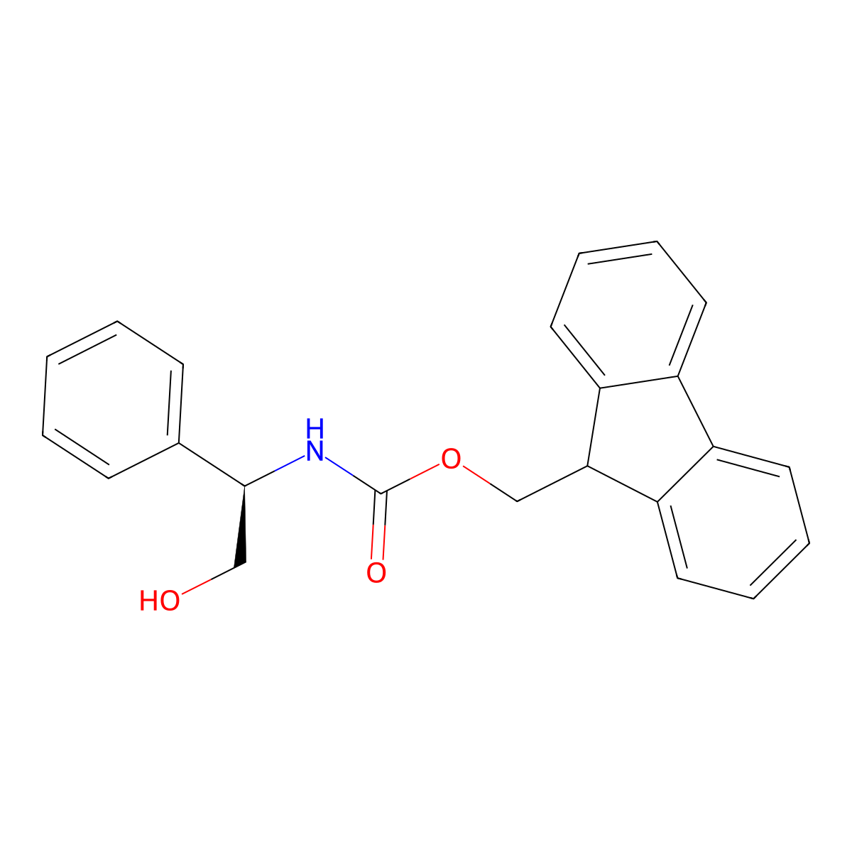 Fmoc-D-phenylglycinol molecular structure, CAS 215178-43-1