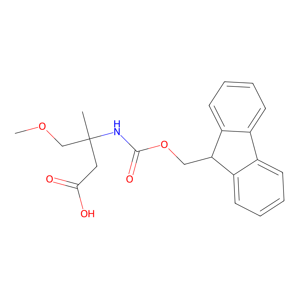 3-({[(9H-fluoren-9-yl)methoxy]carbonyl}amino)-4-methoxy-3-methylbutanoic acid molecular structure, CAS 2151799-04-9