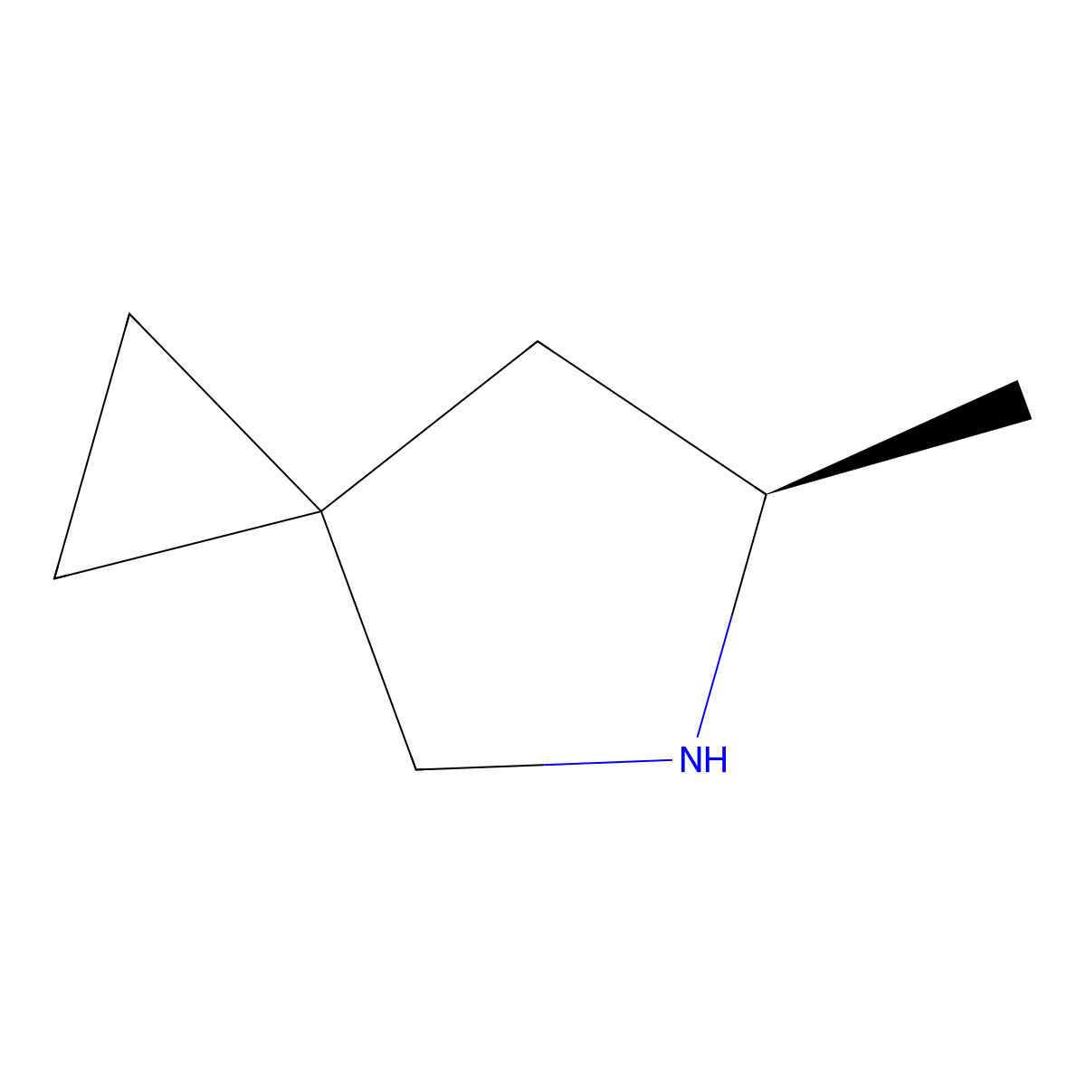 (6R)-6-methyl-5-azaspiro[2.4]heptane molecular structure, CAS 2151814-81-0