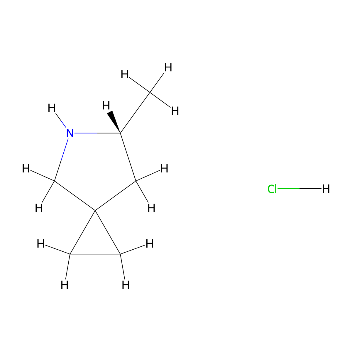 (6R)-6-methyl-5-azaspiro[2.4]heptane hydrochloride molecular structure, CAS 2151814-82-1