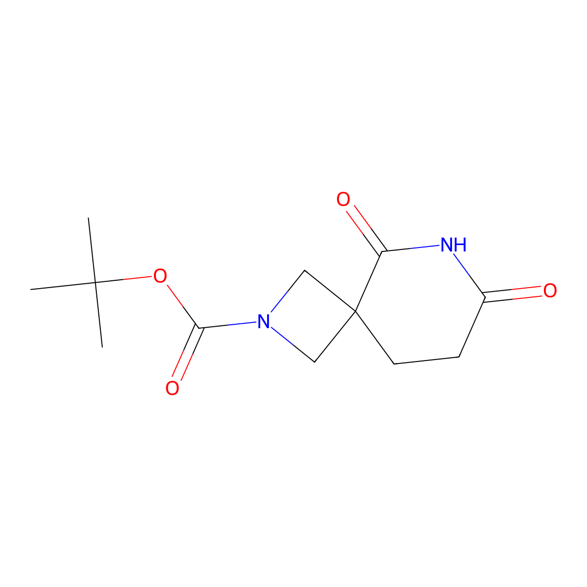 tert-Butyl 5,7-dioxo-2,6-diazaspiro[3.5]nonane-2-carboxylate molecular structure, CAS 2151815-46-0