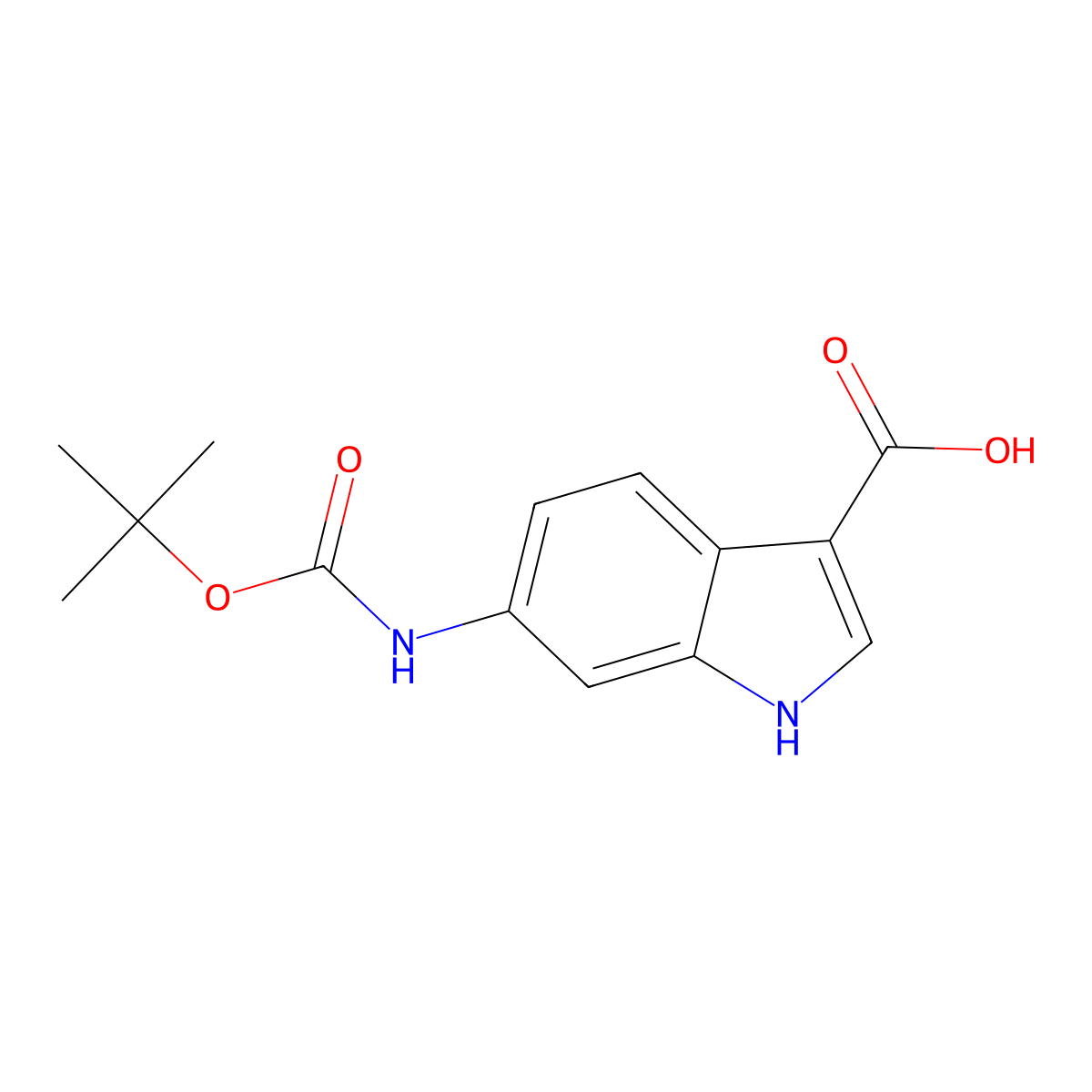 6-((tert-Butoxycarbonyl)amino)-1H-indole-3-carboxylic acid molecular structure, CAS 2151817-37-5