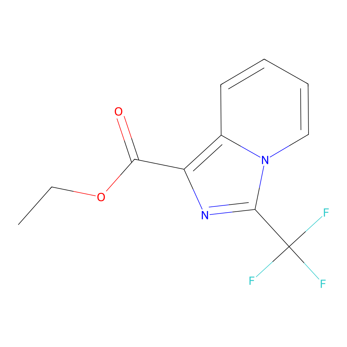 Ethyl 3-(trifluoromethyl)imidazo[1,5-a]pyridine-1-carboxylate molecular structure, CAS 2151834-11-4