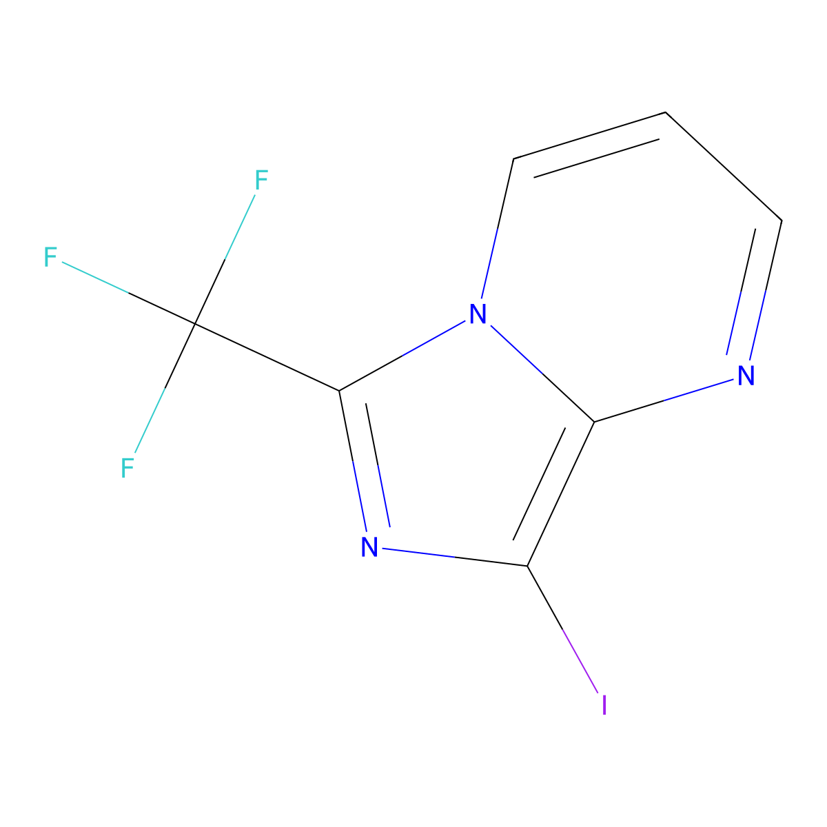 8-Iodo-6-(trifluoromethyl)imidazo[1,5-a]pyrimidine molecular structure, CAS 2151834-40-9
