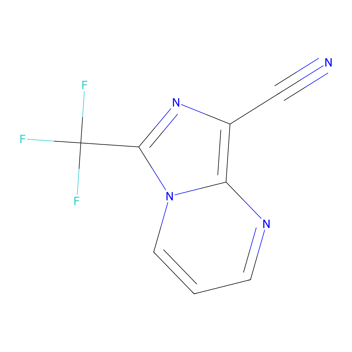 6-(Trifluoromethyl)imidazo[1,5-a]pyrimidine-8-carbonitrile molecular structure, CAS 2151834-44-3