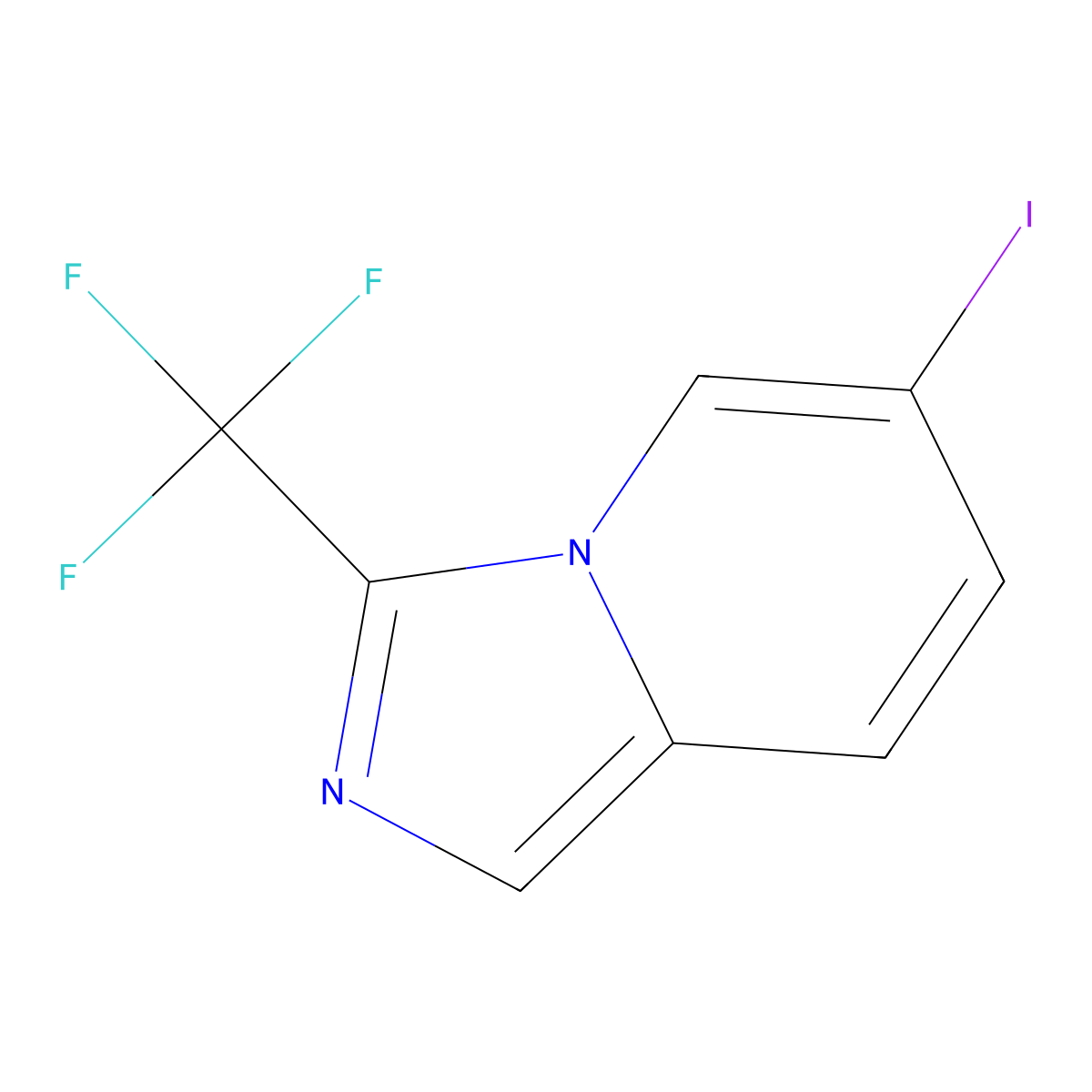 6-Iodo-3-(trifluoromethyl)imidazo[1,5-a]pyridine molecular structure, CAS 2151835-07-1