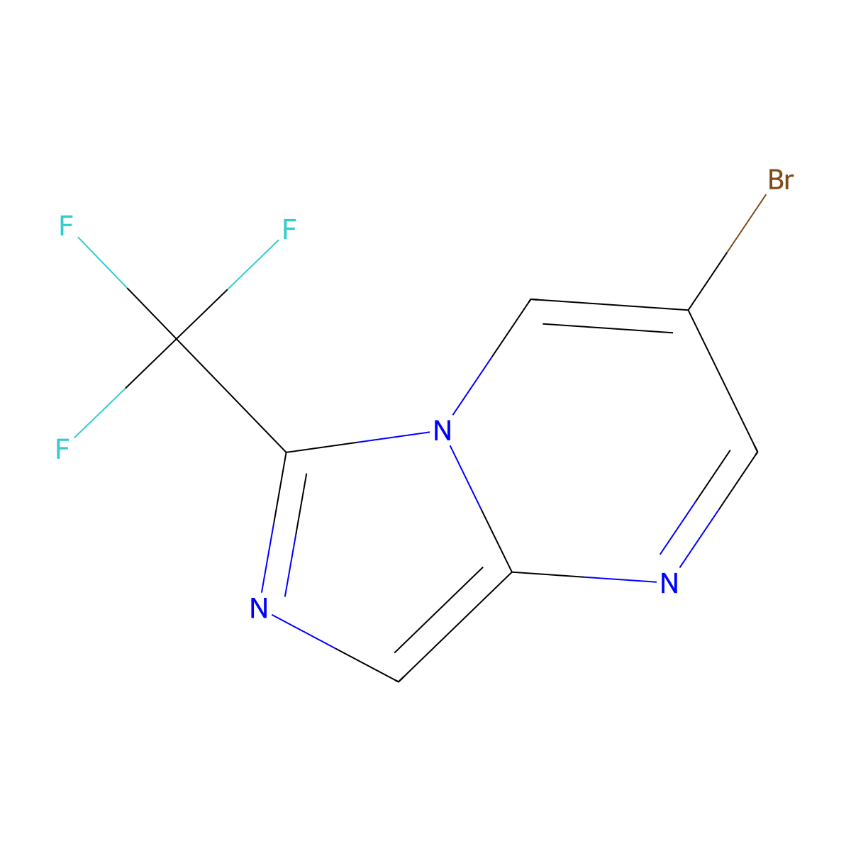 3-Bromo-6-(trifluoromethyl)imidazo[1,5-a]pyrimidine molecular structure, CAS 2151835-19-5