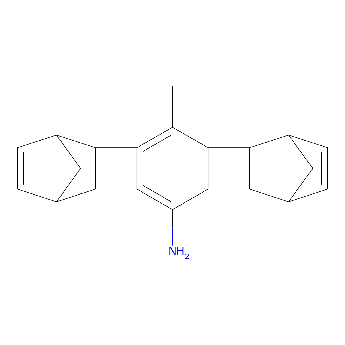 5-Amino-10-methyl-1,4,4a,5b,6,9,9a,10b-octahydro-1,4:6,9-dimethanobenzo[3,4]cyclobuta[1,2-b]biphenylene molecular structure, CAS 2151851-38-4