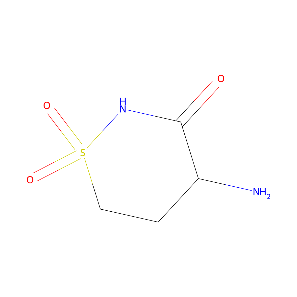 4-Amino-1lambda6,2-thiazinane-1,1,3-trione molecular structure, CAS 2151858-70-5