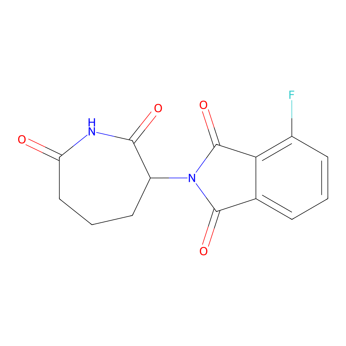 2-(2,7-dioxoazepan-3-yl)-4-fluoro-2,3-dihydro-1H-isoindole-1,3-dione molecular structure, CAS 2151858-92-1