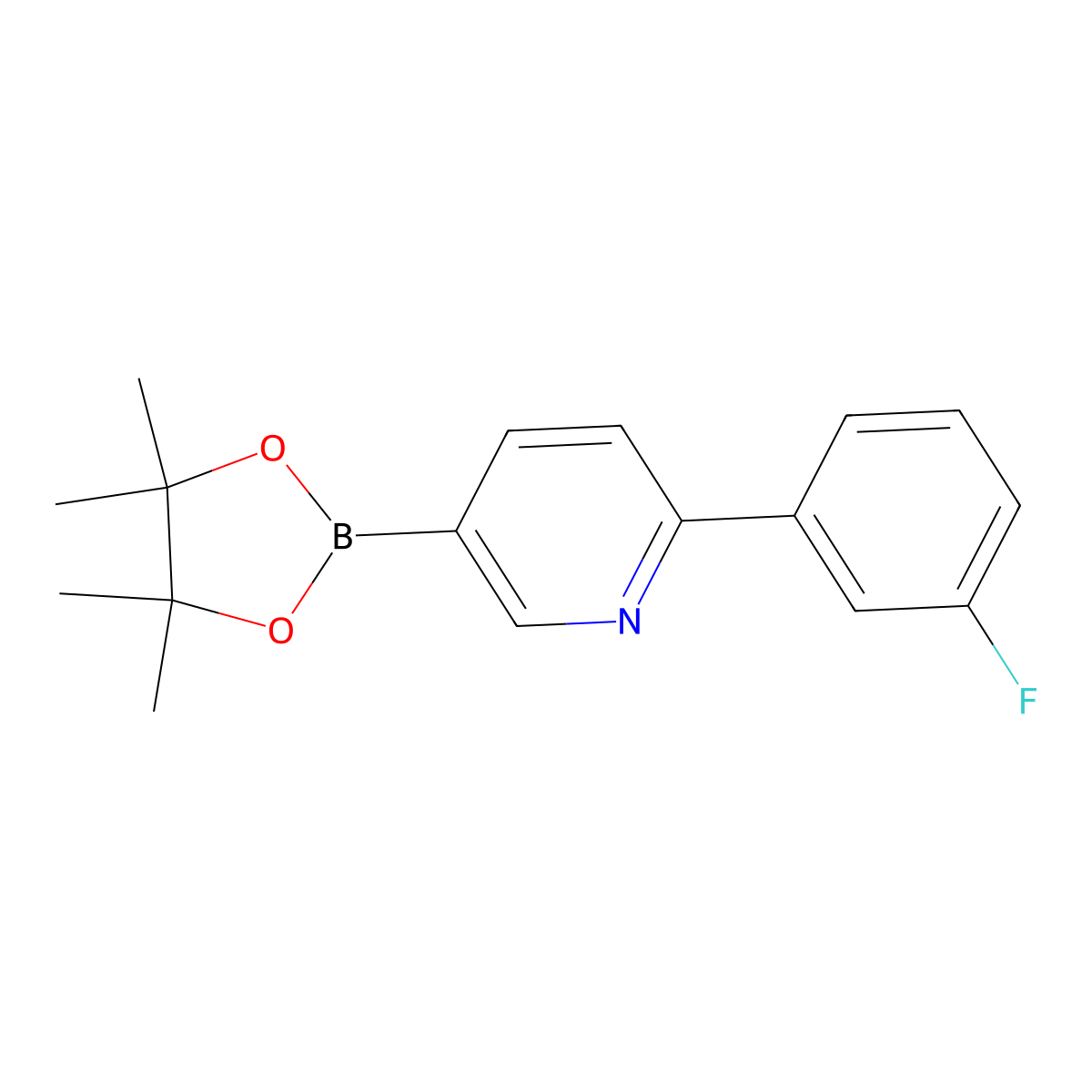2-(3-Fluorophenyl)pyridine-5-boronic acid pinacol ester molecular structure, CAS 2151860-06-7