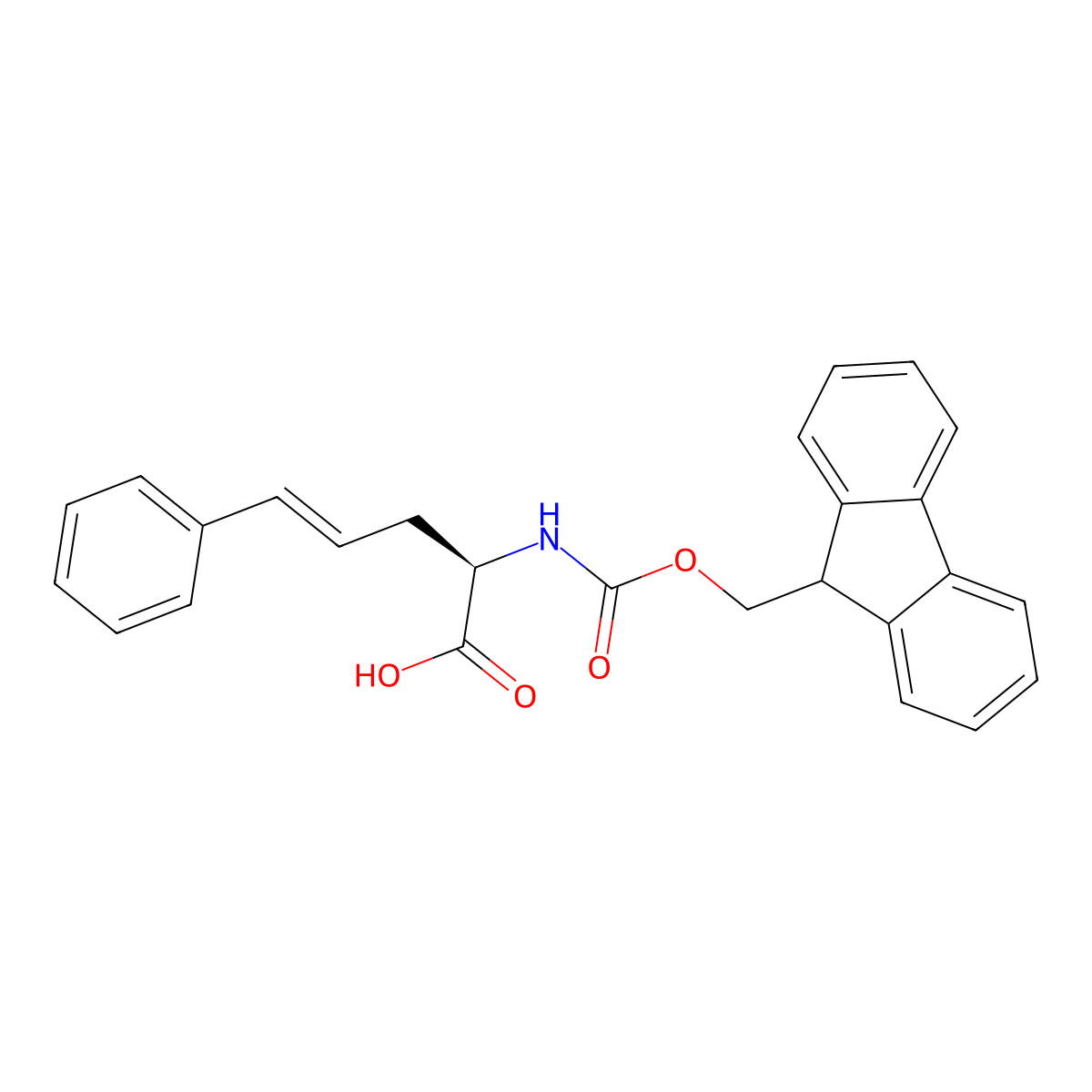 Fmoc-3-styryl-D-alanine molecular structure, CAS 215190-23-1