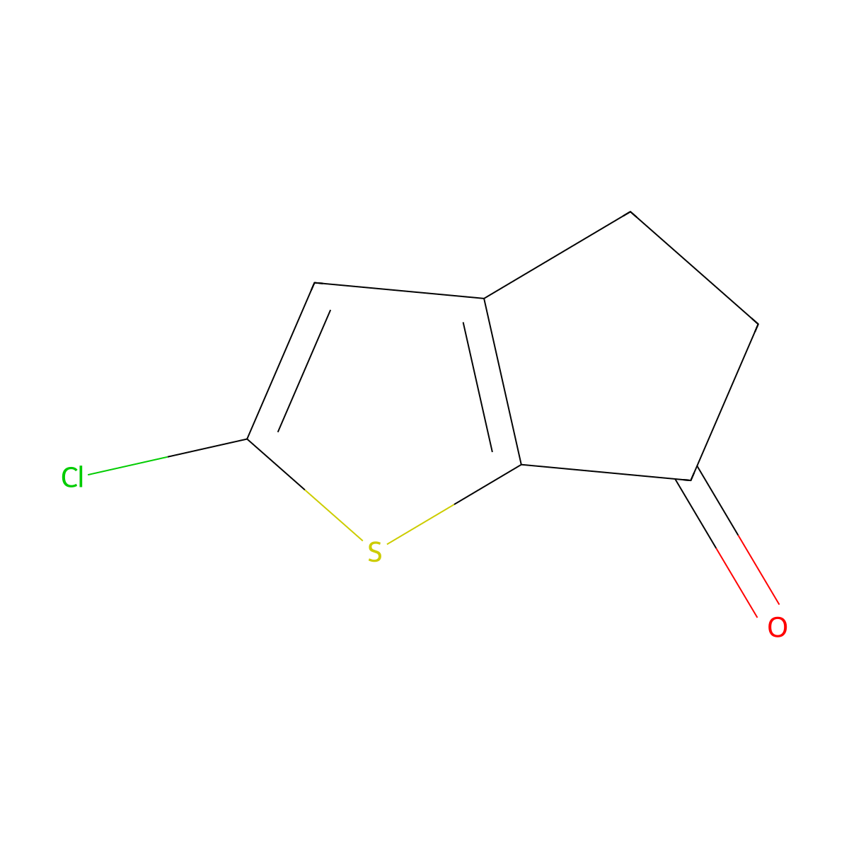 2-Chloro-4H-cyclopenta[b]thiophen-6(5H)-one molecular structure, CAS 215190-58-2