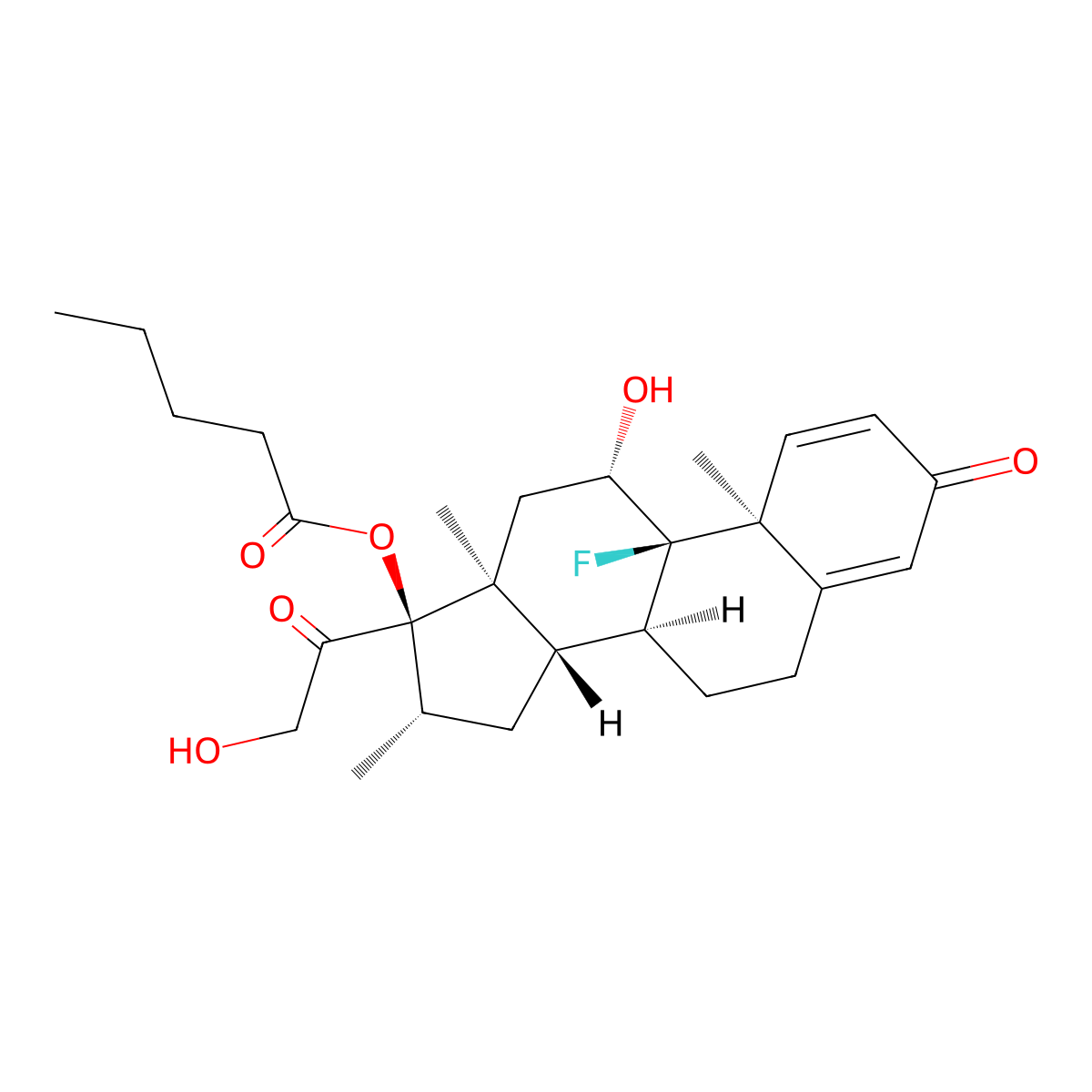 Betamethasone Valerate molecular structure, CAS 2152-44-5