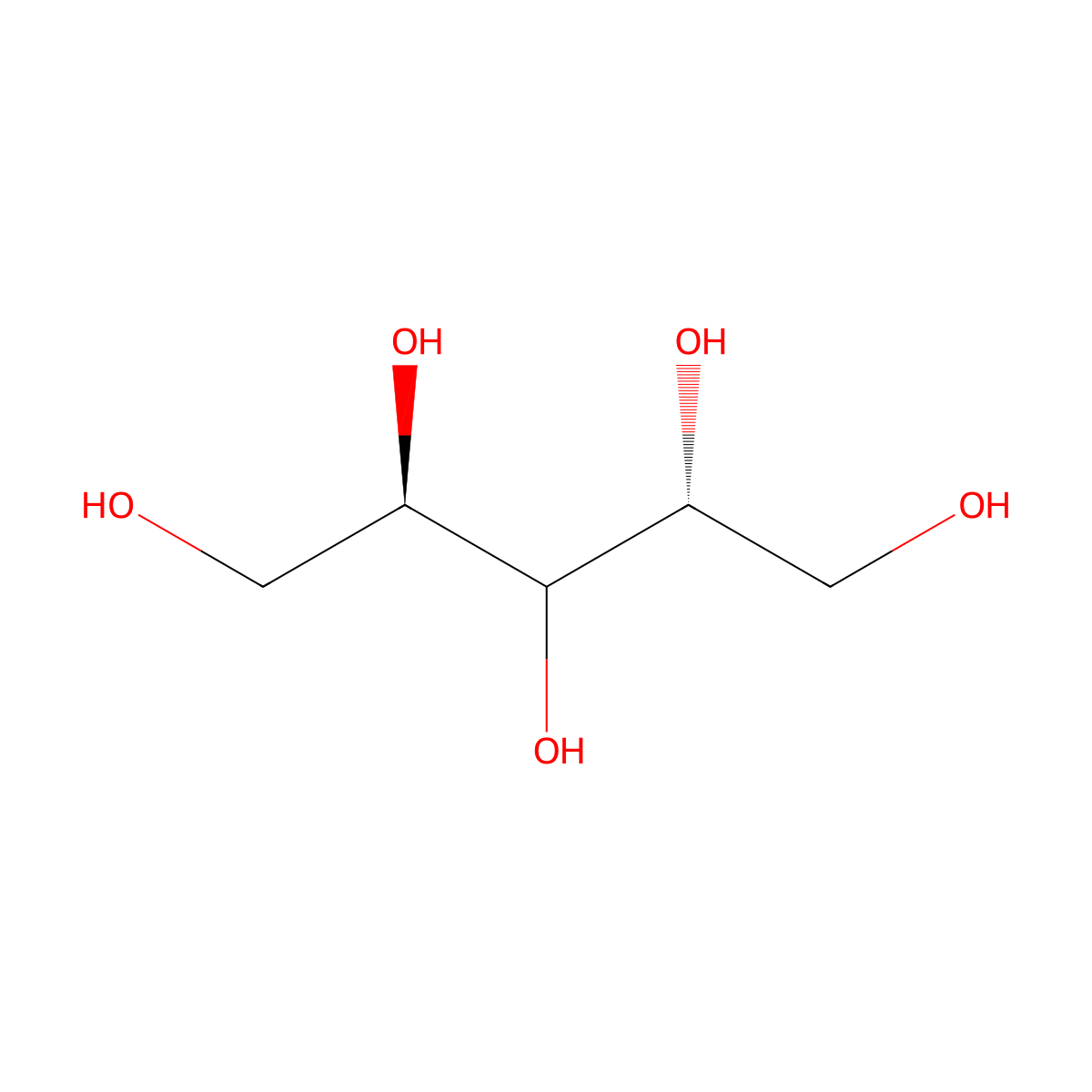 D-Arabitol molecular structure, CAS 2152-56-9