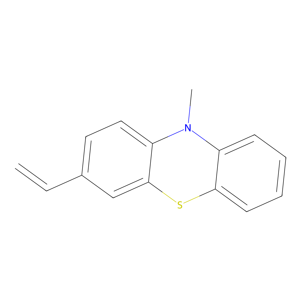 10-Methyl-3-vinyl-10H-phenothiazine molecular structure, CAS 21520-21-8