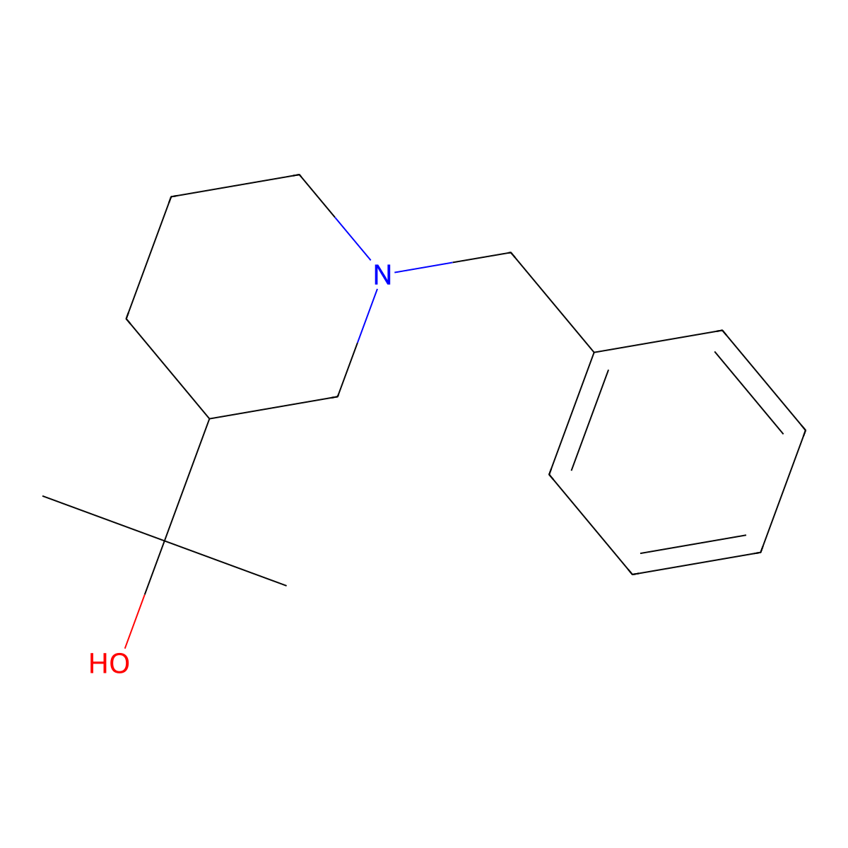 2-(1-Benzylpiperidin-3-yl)propan-2-ol molecular structure, CAS 2152017-48-4