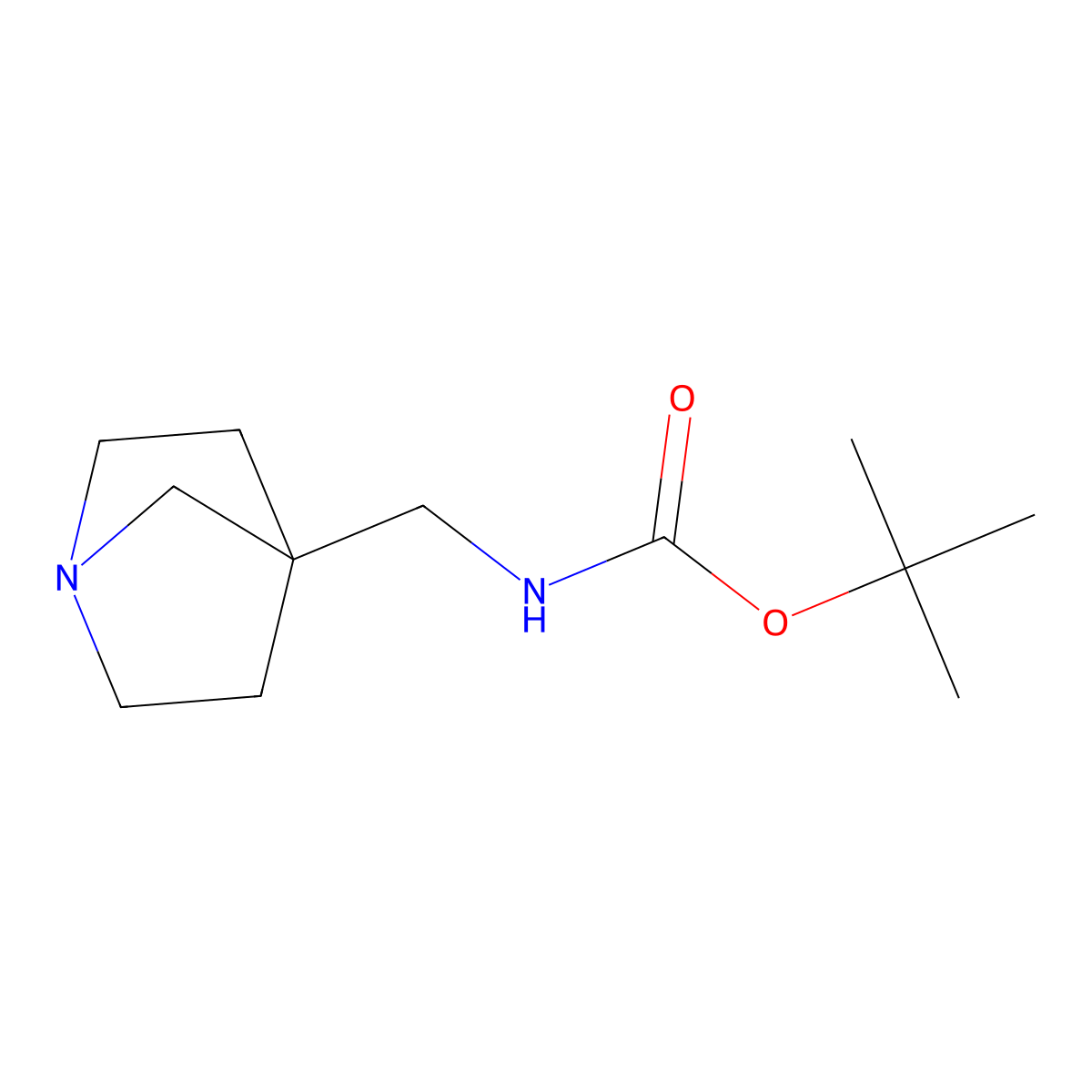 tert-butyl N-({1-azabicyclo[2.2.1]heptan-4-yl}methyl)carbamate molecular structure, CAS 2152036-88-7
