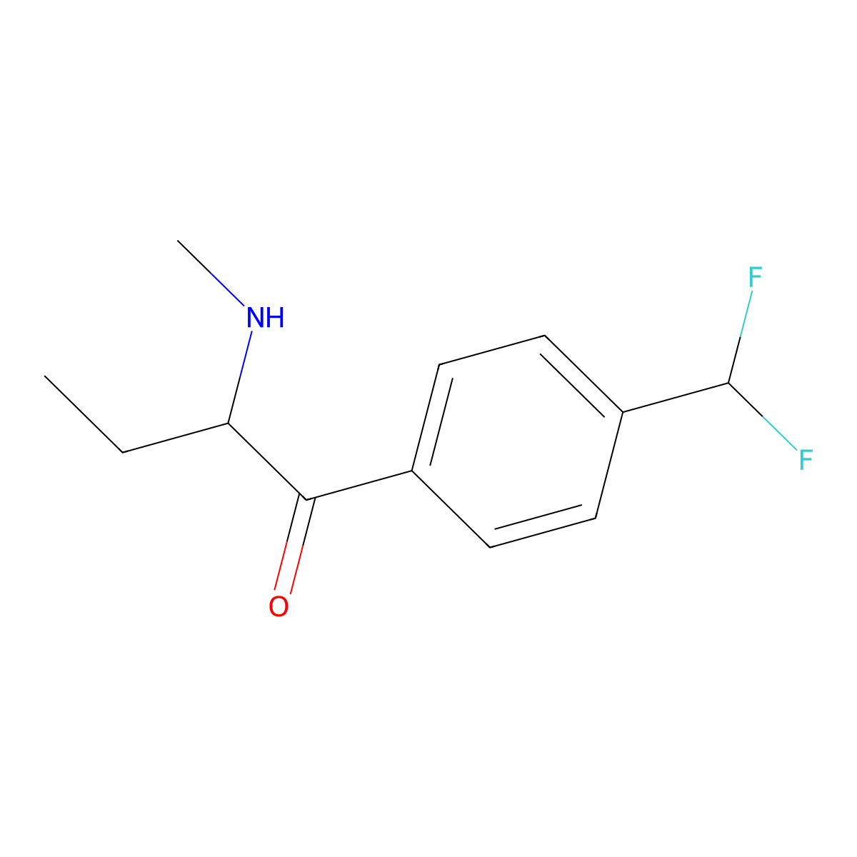 1-[4-(Difluoromethyl)phenyl]-2-(methylamino)butan-1-one molecular structure, CAS 2152060-95-0