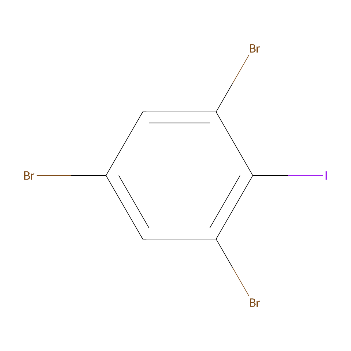 1-Iodo-2,4,6-tribromobenzene molecular structure, CAS 21521-51-7