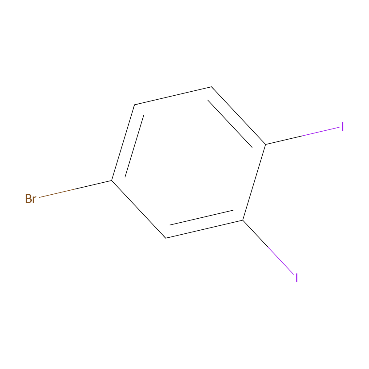 4-Bromo-1,2-diiodobenzene molecular structure, CAS 21521-54-0