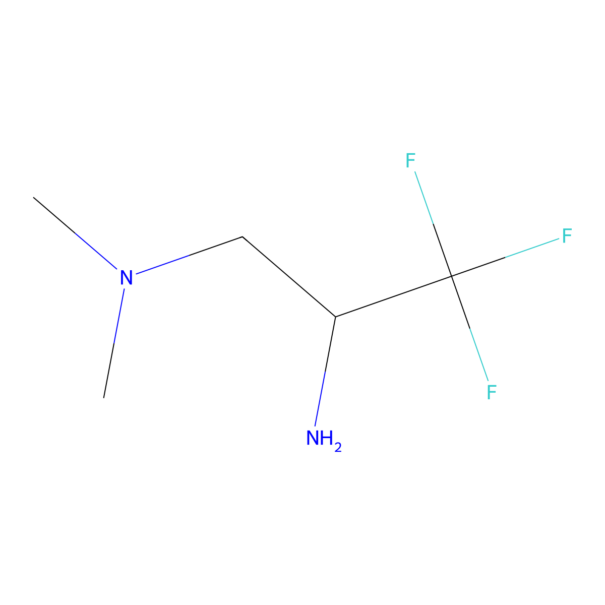 (2-Amino-3,3,3-trifluoropropyl)dimethylamine molecular structure, CAS 2152114-19-5