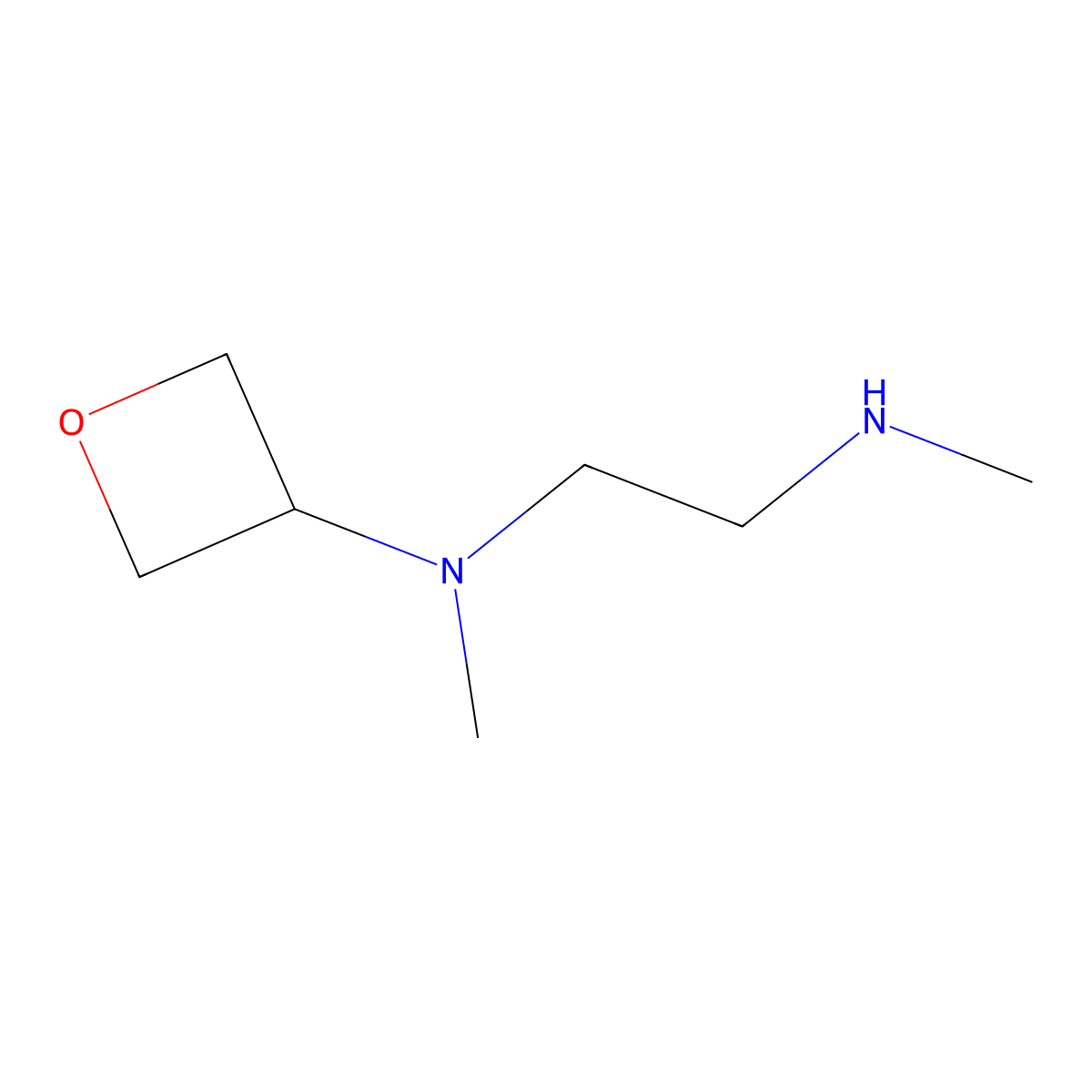 N-methyl-N-[2-(methylamino)ethyl]oxetan-3-amine molecular structure, CAS 2152143-31-0
