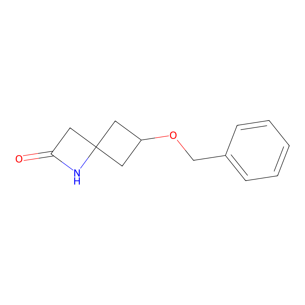 6-(Benzyloxy)-1-azaspiro[3.3]heptan-2-one molecular structure, CAS 2152187-61-4
