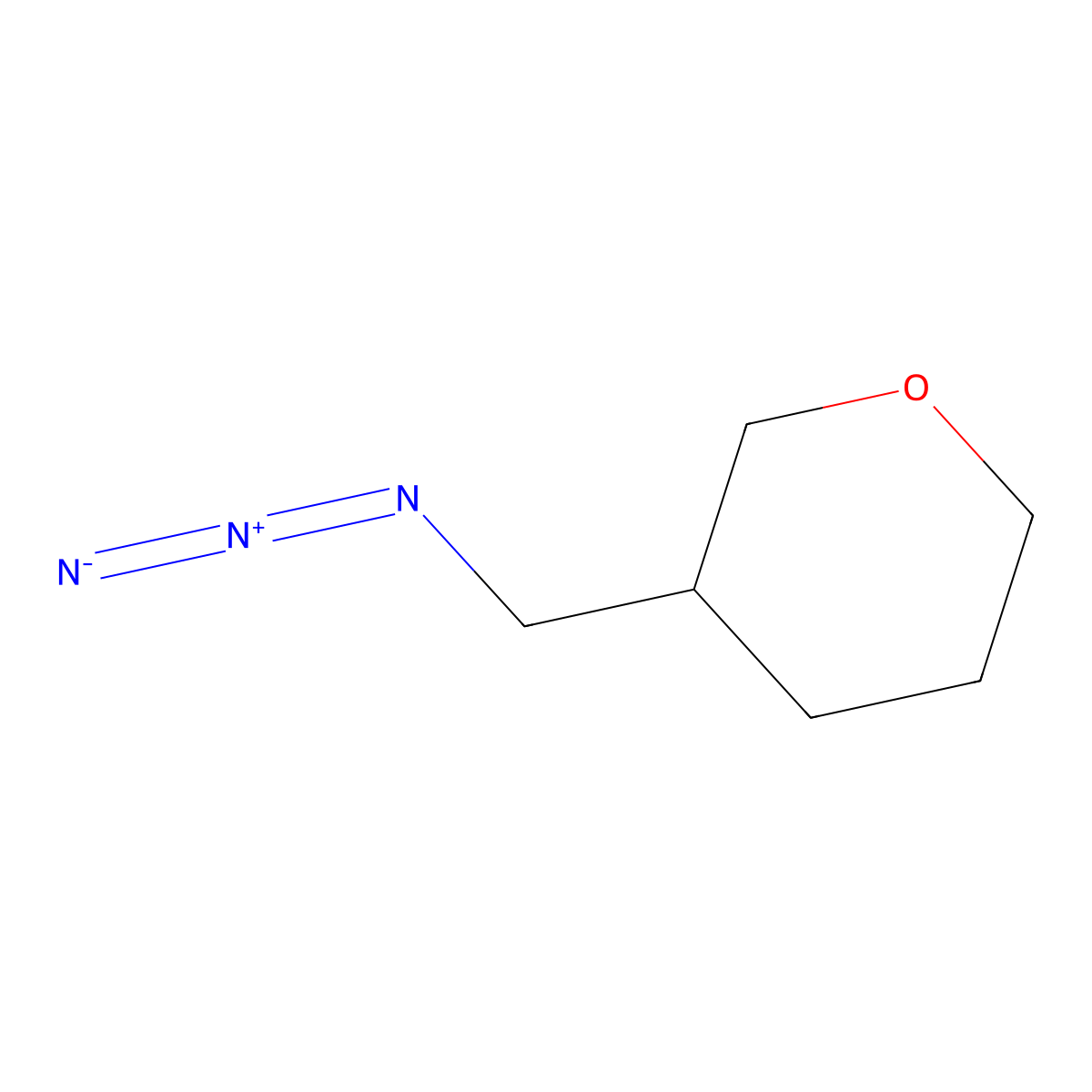 3-(Azidomethyl)oxane molecular structure, CAS 2152201-70-0