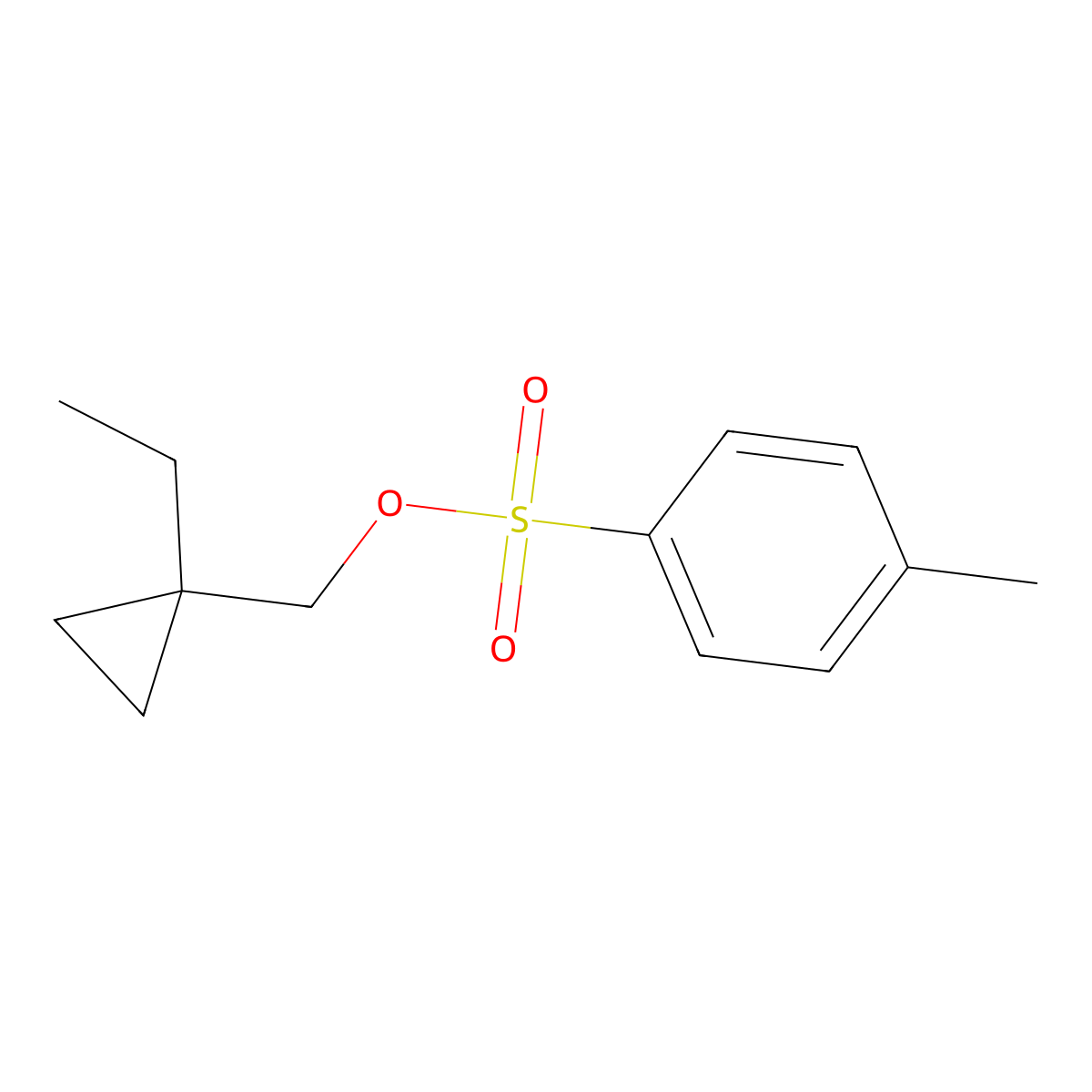 (1-Ethylcyclopropyl)methyl 4-methylbenzene-1-sulfonate molecular structure, CAS 2152247-86-2