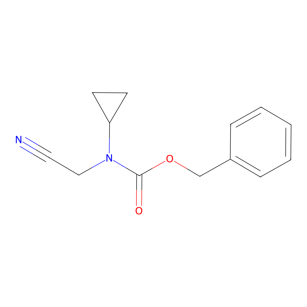 benzyl N-(cyanomethyl)-N-cyclopropylcarbamate molecular structure, CAS 2152292-10-7