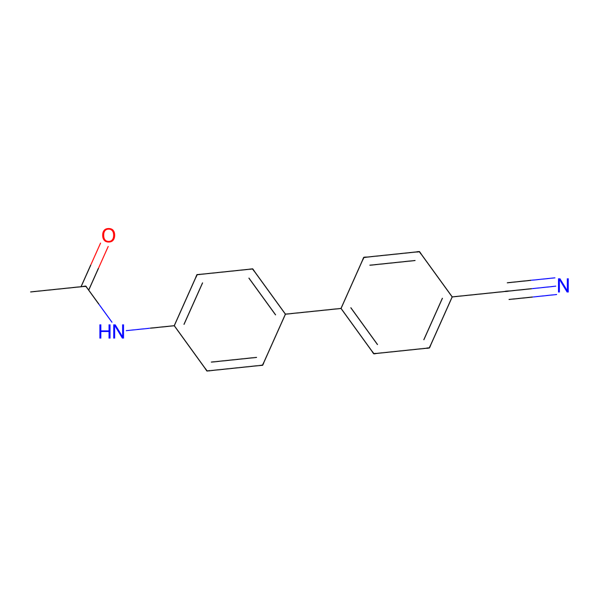 N-(4'-Cyano[1,1'-biphenyl]-4-yl)acetamide molecular structure, CAS 215231-19-9