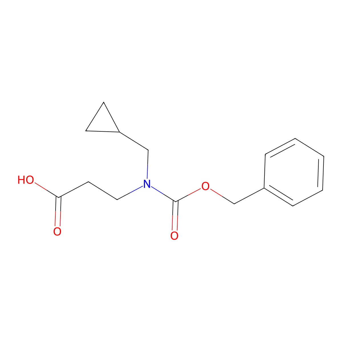 3-{[(Benzyloxy)carbonyl](cyclopropylmethyl)amino}propanoic acid molecular structure, CAS 2152324-02-0