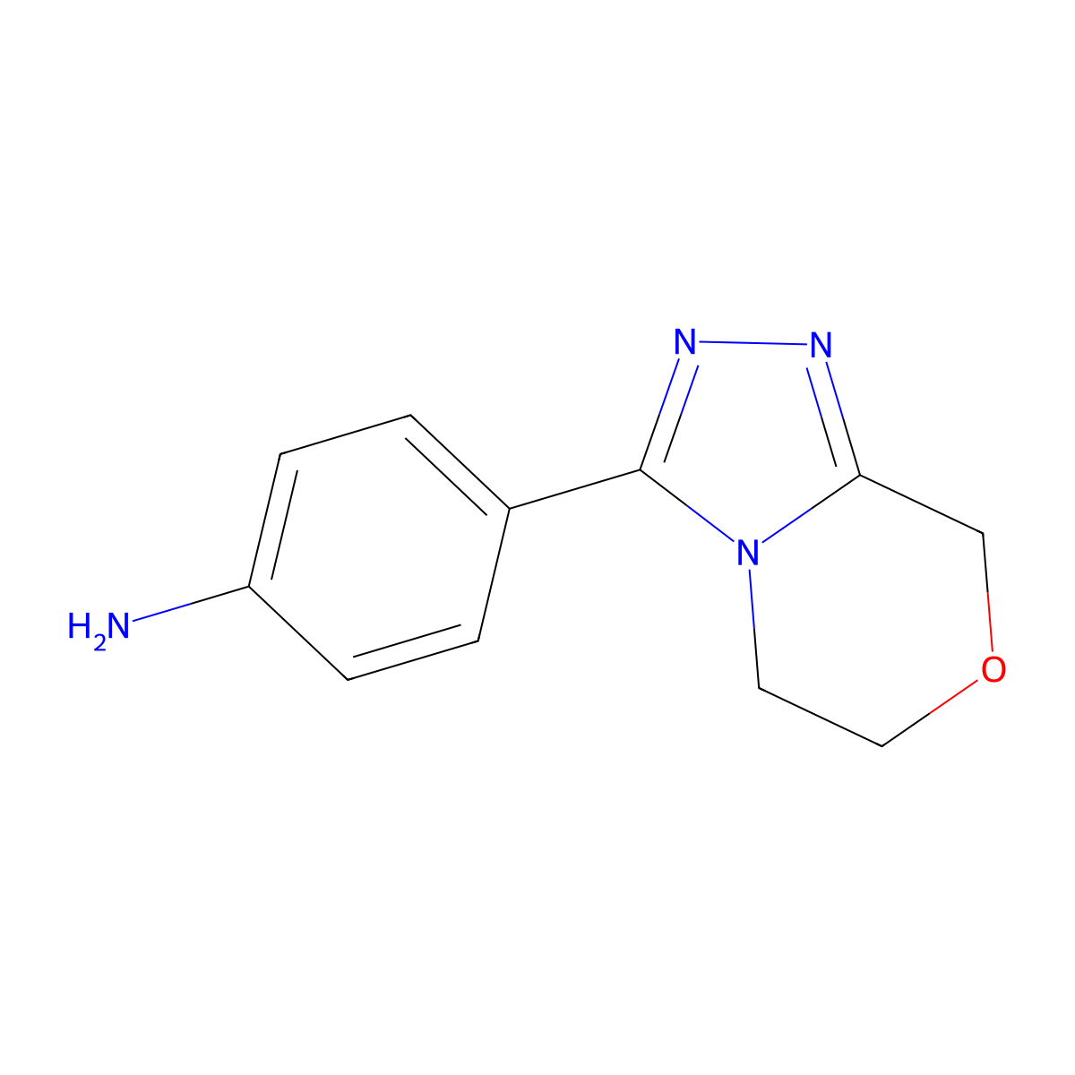 4-{5H,6H,8H-[1,2,4]triazolo[3,4-c][1,4]oxazin-3-yl}aniline molecular structure, CAS 2152324-18-8
