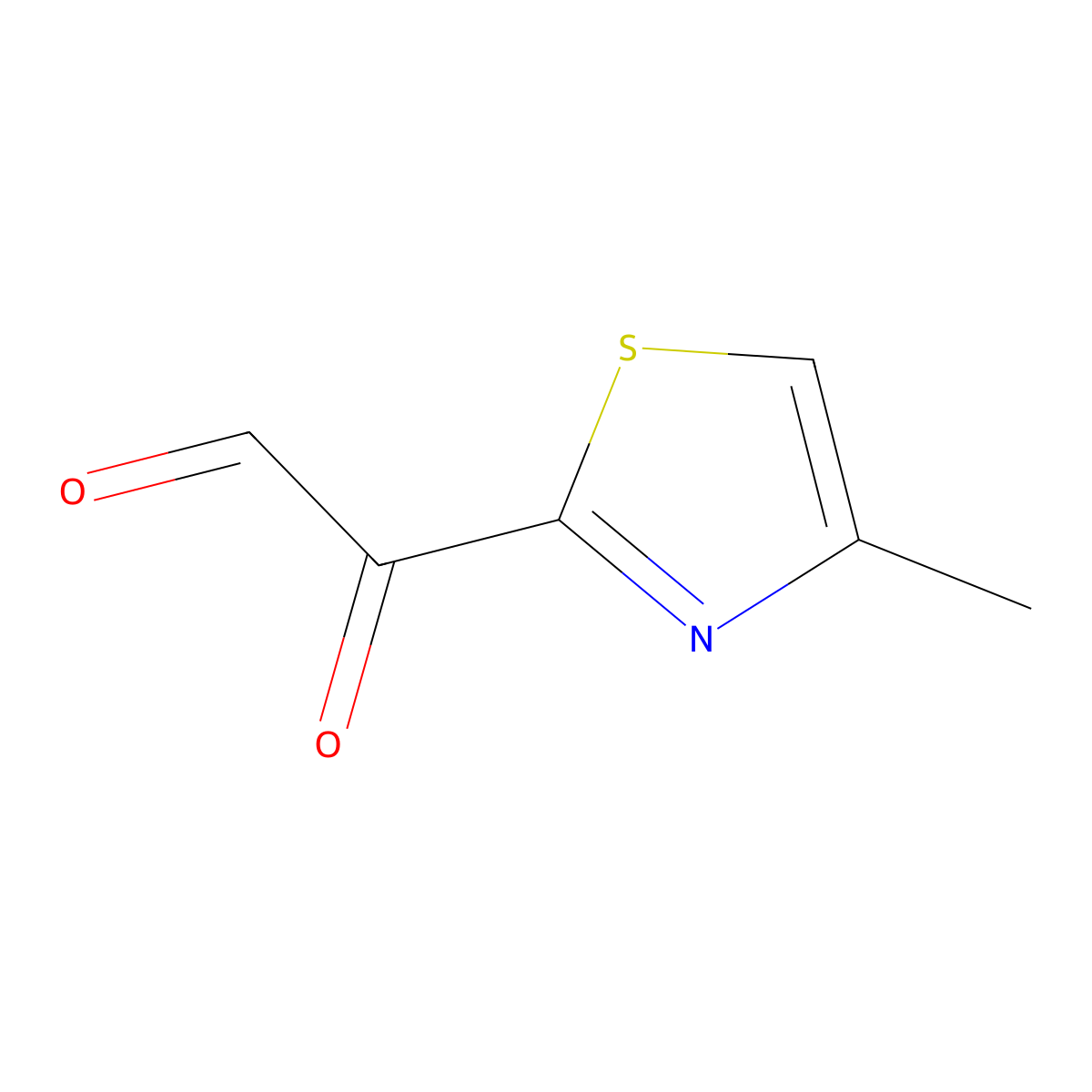 2-(4-Methyl-1,3-thiazol-2-yl)-2-oxoacetaldehyde molecular structure, CAS 2152376-93-5