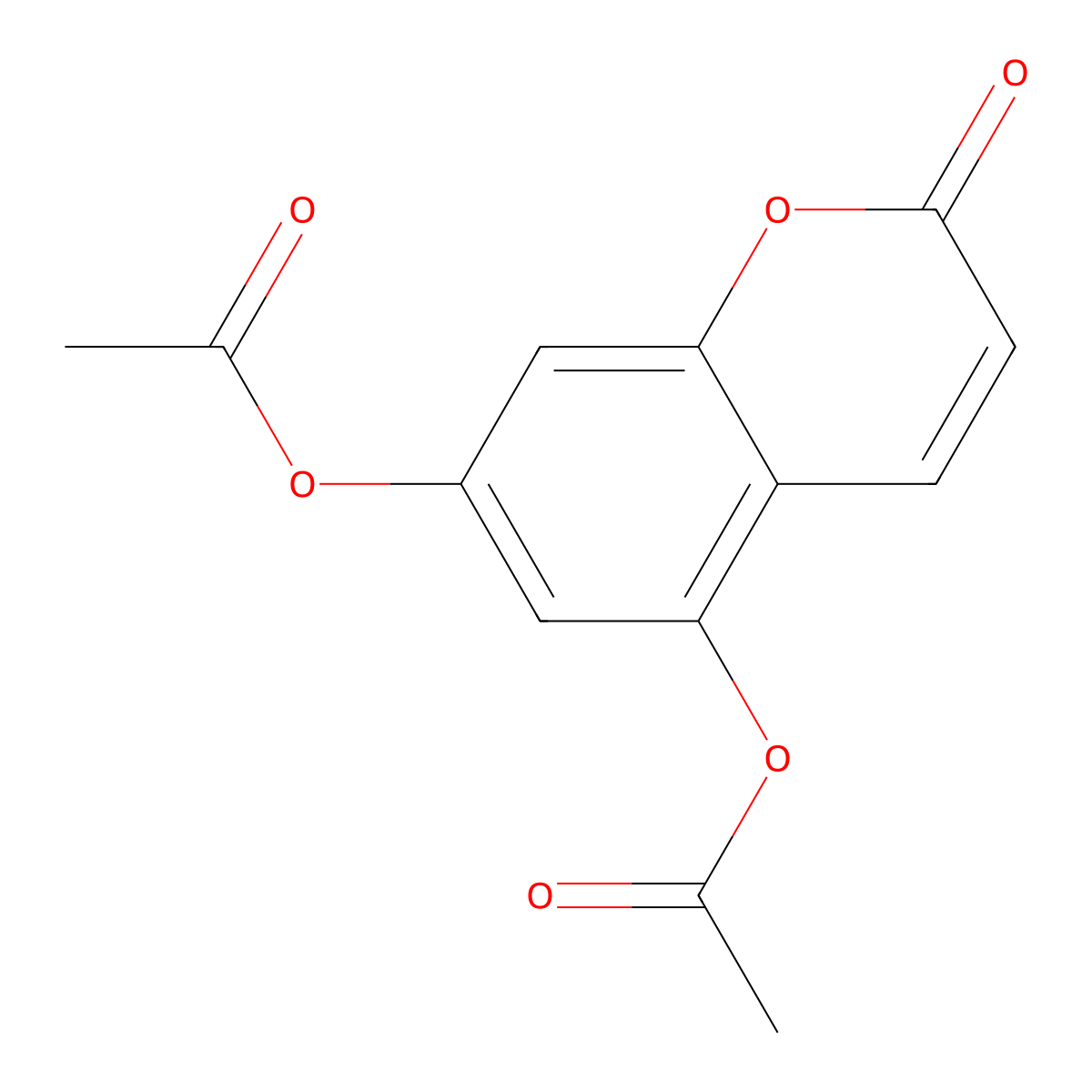 5,7-Diacetoxy-2H-1-benzopyran-2-one molecular structure, CAS 21524-17-4
